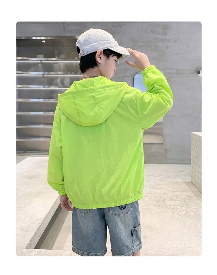 Summer 2026 Kids' Lightweight Sun Protection Jacket - Trendy Korean Style for Boys