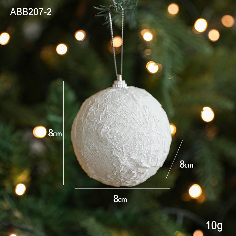 

Christmas Ball Fabric Showcase Decoration Tree Pendant Foam Hanging Ball For Christmas Decoration Holiday Season Family-Friendly L белый