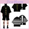 Cardigan Kimono Estiloso Tokyo Revengers Draken Mikey Fantasia Cosplay Para Homens e Mulheres