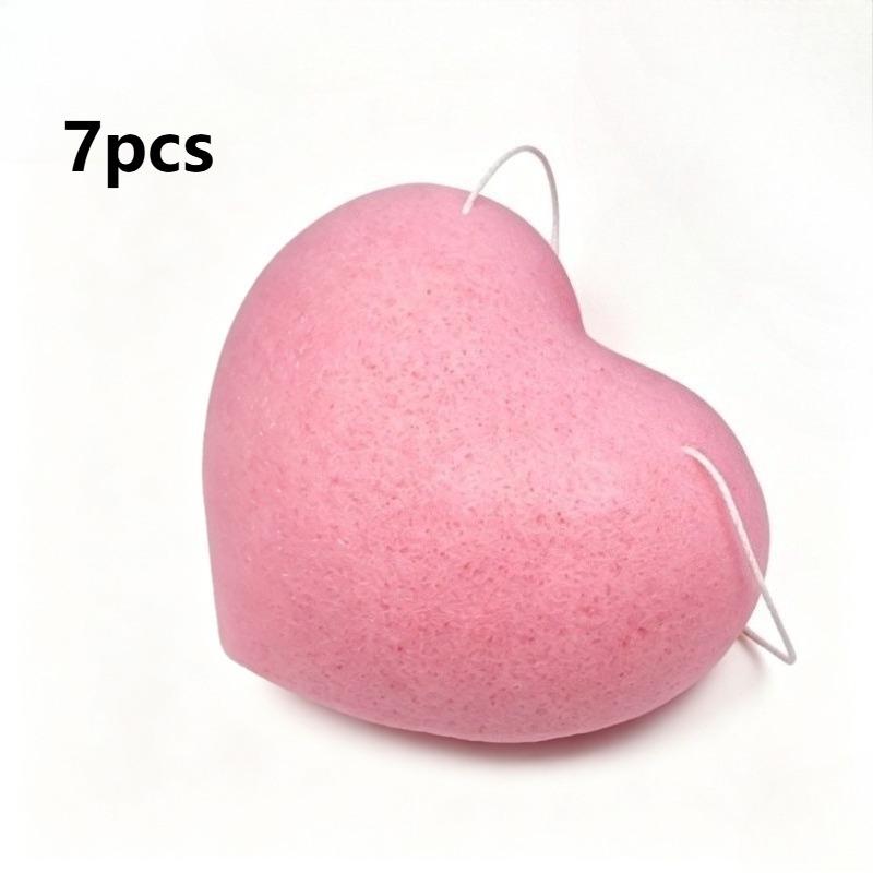 7Pcs Natural Konjac Facial Cleansing Sponge Soft Face Wash Puff Natural Fiber Exfoliator for Daily Facial Skin Cleansing