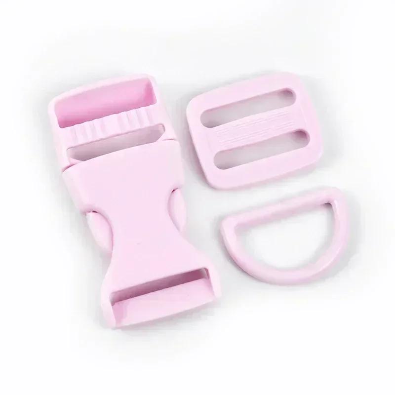 Meetee 2-10Sets Quick Release Buckle Webbing Adjust Clasp Set 15/20/25mm Plastic D Ring Hook for Backpack Safety Chair Accessory
