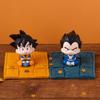 2pcs Anime Dragon Ball Z Look Up Goku Vegeta Action Figure Doll Figurine Q Version Kawaii PVC Model Statue Collection Gift Toy