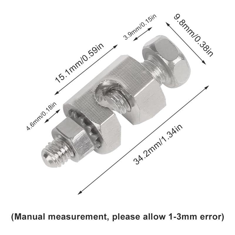 A84X-2 Pcs Copper Ground Clips Solar Panel Ground Lug Cable Clips For Making Ground Connections To 6 AWG And 8 AWG Bare Wire