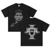 T-shirt a maniche corte con stampa estiva di Cristiano Ronaldo Neymar Calciatori Superstar Unisex Abbigliamento Donna Athleisure Maglietta Oversize