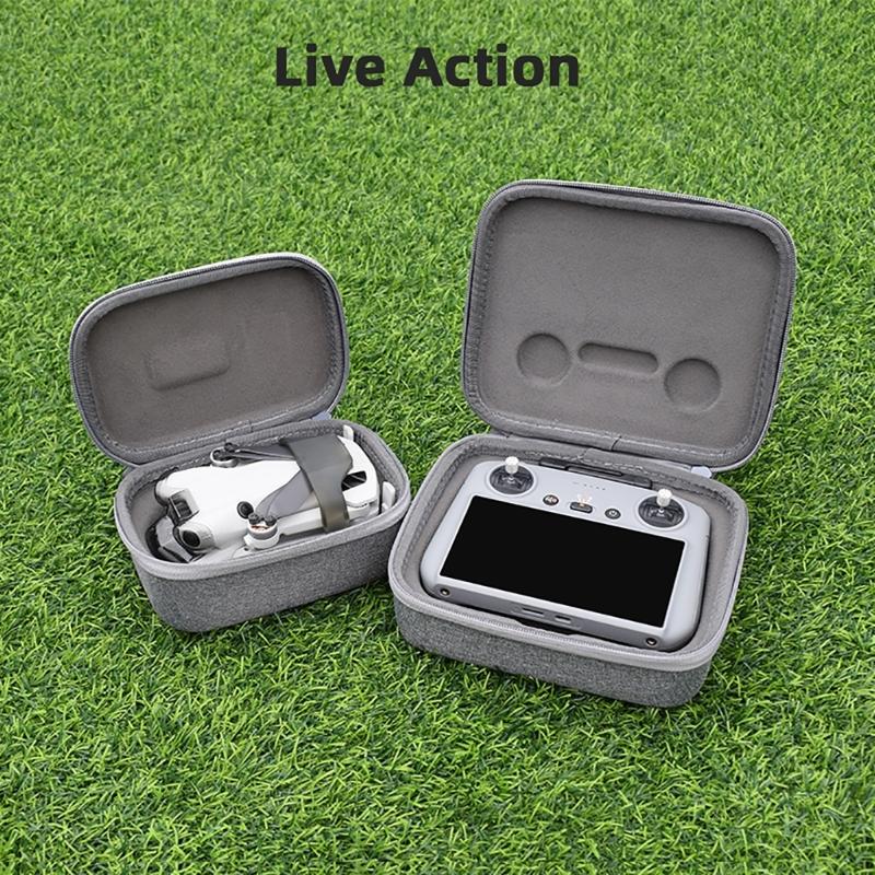 Storage Bag with Carabiner for Mini 4 Pro Quadcopter and RC2/RCN2 Remote Control Shockproof and Convenient Organiser