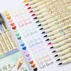 18 Colors Dual Tone Brush Tip Highlighter Pens Set Dual-Color Soft Brush Painter For Drawing Painting Lettering A7970