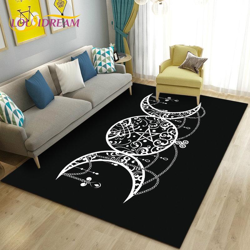 Ouija Tarot Witchcraft Gothic Area Rug,Carpet Rug for Living Room Bedroom Sofa Doormat Decoration,Kids Play Non-slip Floor Mat