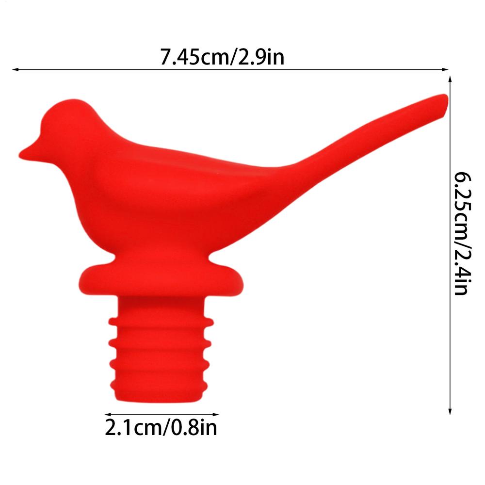 Wine Bottle Stopper 3D Bird Reusable Plug Silicone Champagne Stopper For Champagne Liquor Beverage Beer Bar Kitchen Party