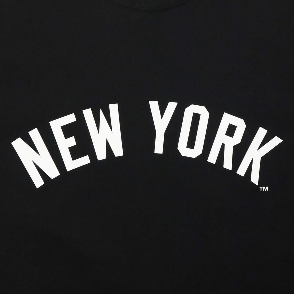 New Era MLB Cooperstown Short Sleeve COO SCRPT RS42 Korea Design T-Shirt, Black, Medium, NEYYAN, Black, JP,