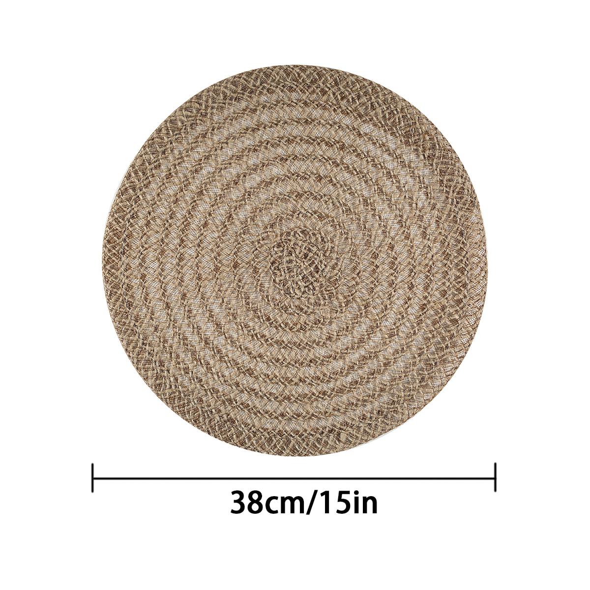 

4/6 Christmas Placemats Jute for Dining Table Xmas Holiday Thanksgiving Washable Table Mats Kitchen Accessories car coaster NONE 6pcs