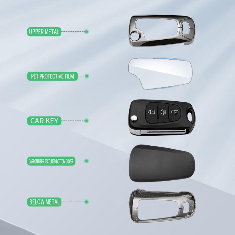 Kia Key Case for Men's Old Model: K2, Sportage, K5, Forte, Soul Folding Modified Shell