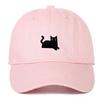 Black Cat Embroidery Soft Brim Baseball Cap - Unisex Summer Sun Hat, Outdoor Hip Hop Style