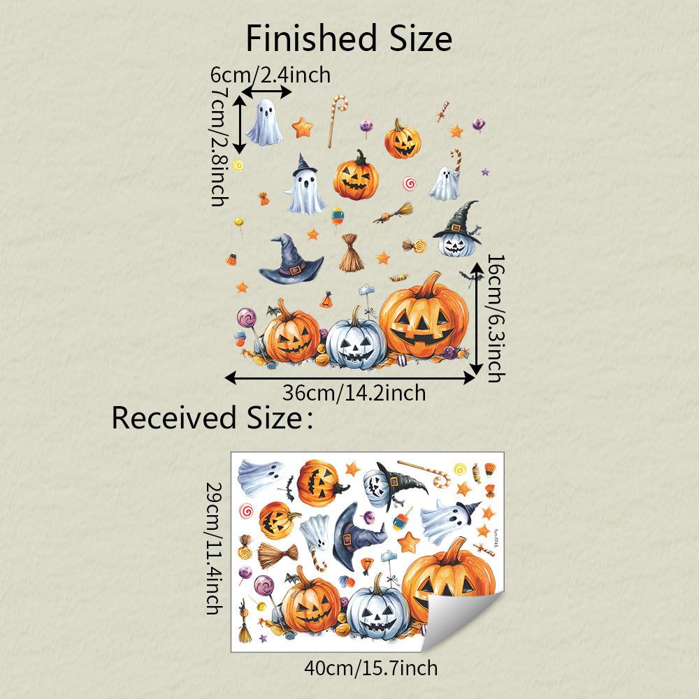 

Хэллоуин Вечеринка Тыква Привидение Балкон Стекло Окно Дом Атмосфера Украшение Статические Наклейки на Окна