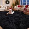 Soft Fluffy Area Rug Long Pile Shaggy Carpet Anti-Slip Machine Washable Floor Mat for Living Room Bedroom Nursery Decor