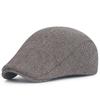 Retro Newsboy Cap Men Autumn Winter Herringbone Duckbill Hat Tweed Flat Peaked Beret Hat Women Painter Gatsby Driving Cap