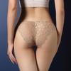 Sexy Frauen einfarbig Low Rise Spitze aushöhlen Slips Hip Lift Unterwäsche Höschen