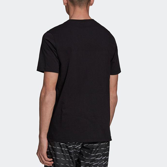 Adidas Logo Letter Print Crew Neck Short Sleeve T-Shirt Men Tops Black H13489