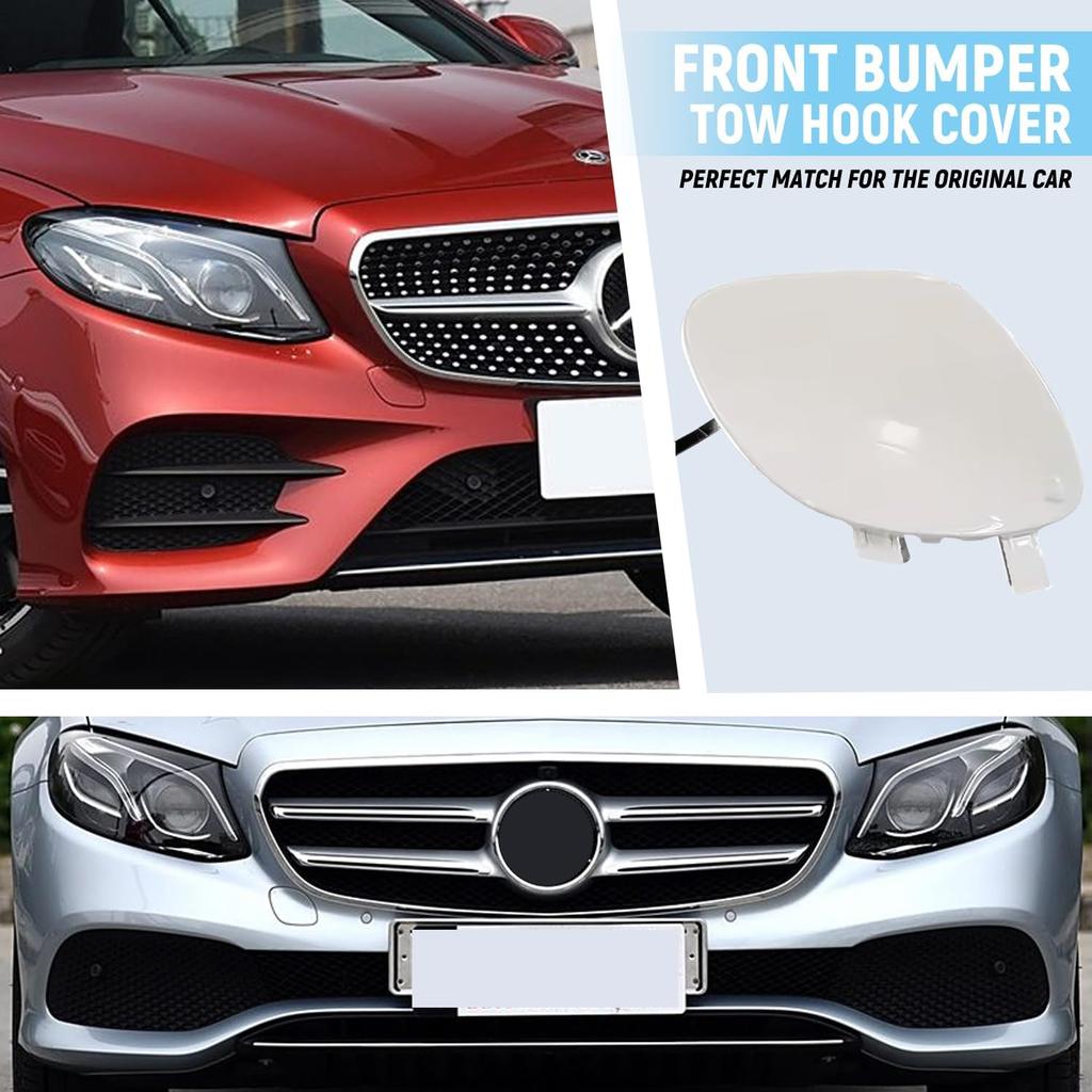 Front Bumper Tow Hook Cover for Mercedes Benz E Class W213 AMG Line E180 E200 E220 E250 E300 E350 E400 E500 E63 2017 2018 2019 2020 Towing Hook Eye