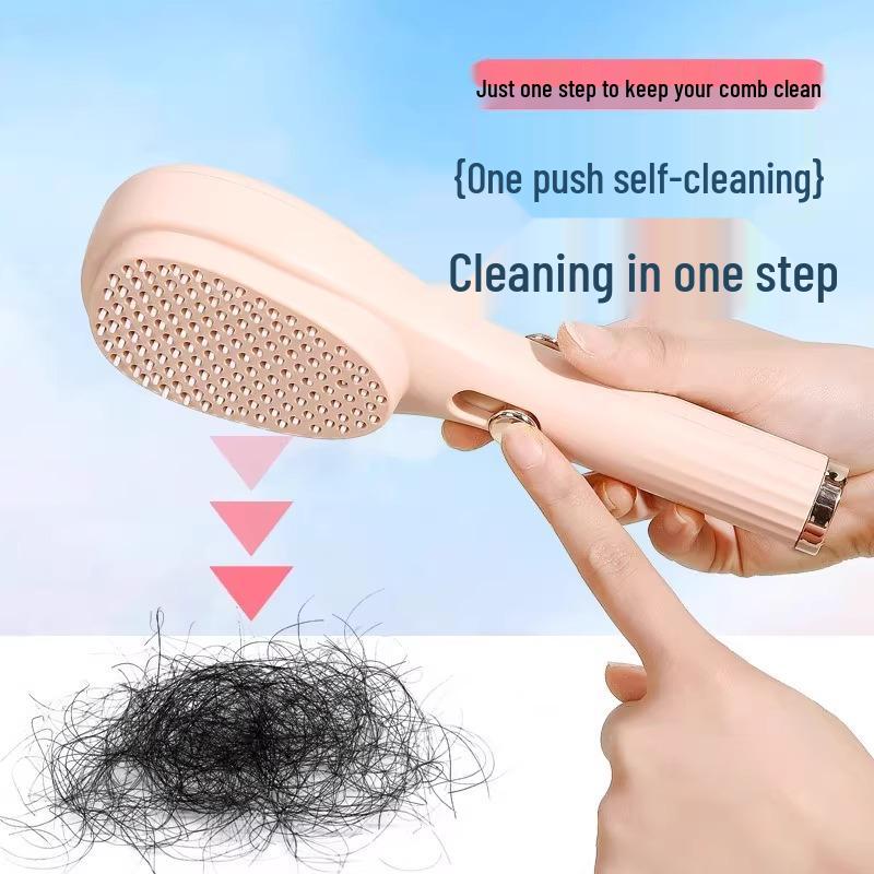 Women's Portable Retractable Airbag Comb - Fluffy Massage Detangling Hairbrush