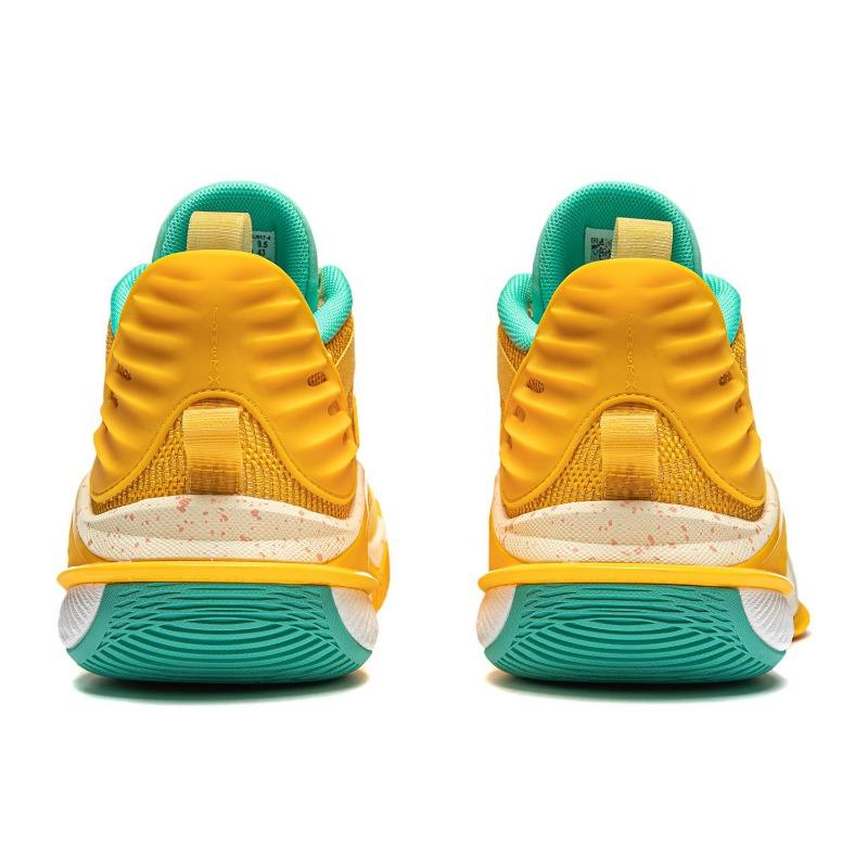 Li-Ning Kongxi 10 Men Mid Top Basketball Shoes Bright Yellow ABAU017-4