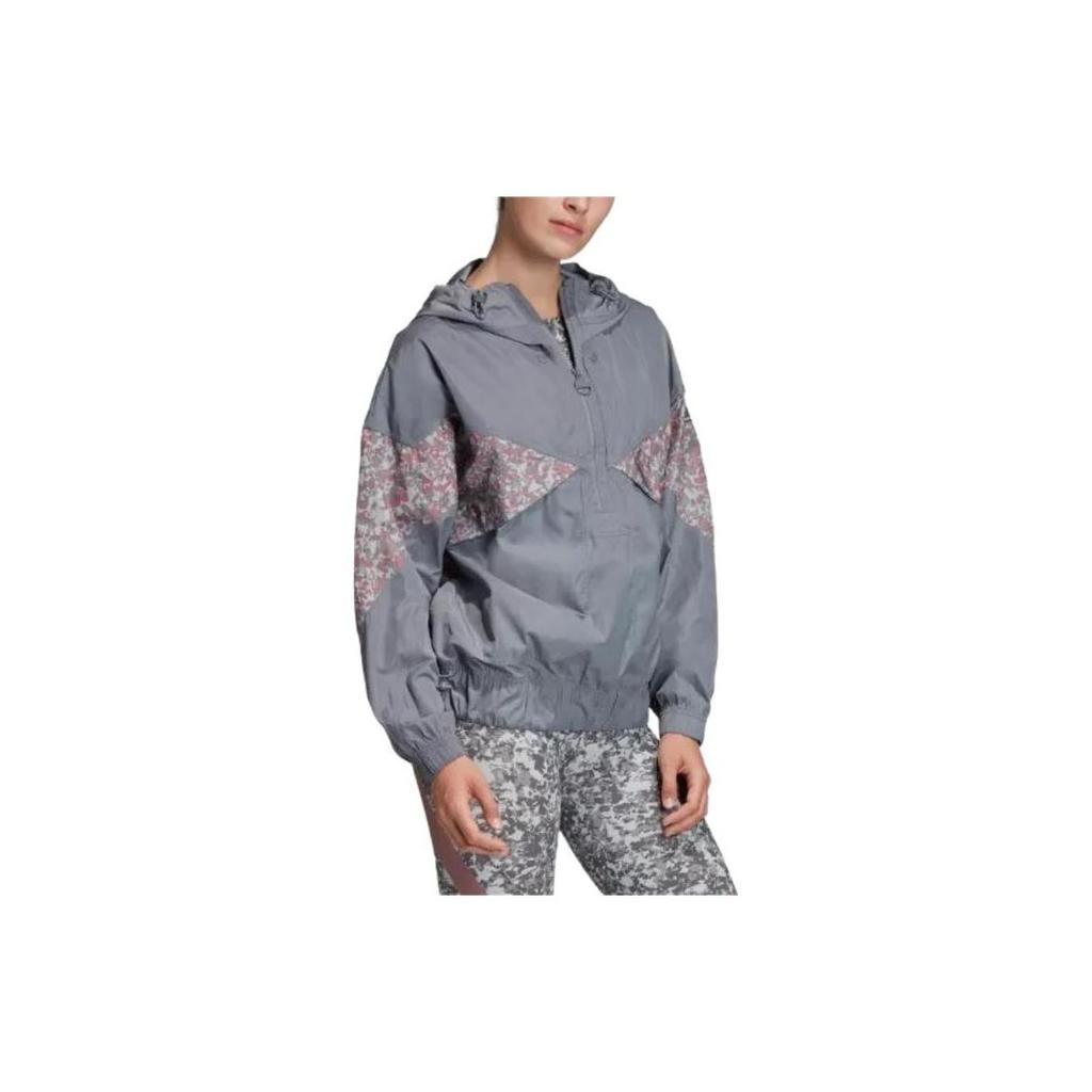 adidas X Collaboration Stella McCartney Veste à capuche décontractée confortable Veste Femme Grise FI7977