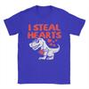 I Steal Hearts Trex Dino Cute T Shirts Unisexs  Pure Cotton Funny TShirts Crewneck  Tees Short Sleeve Clothes Summer