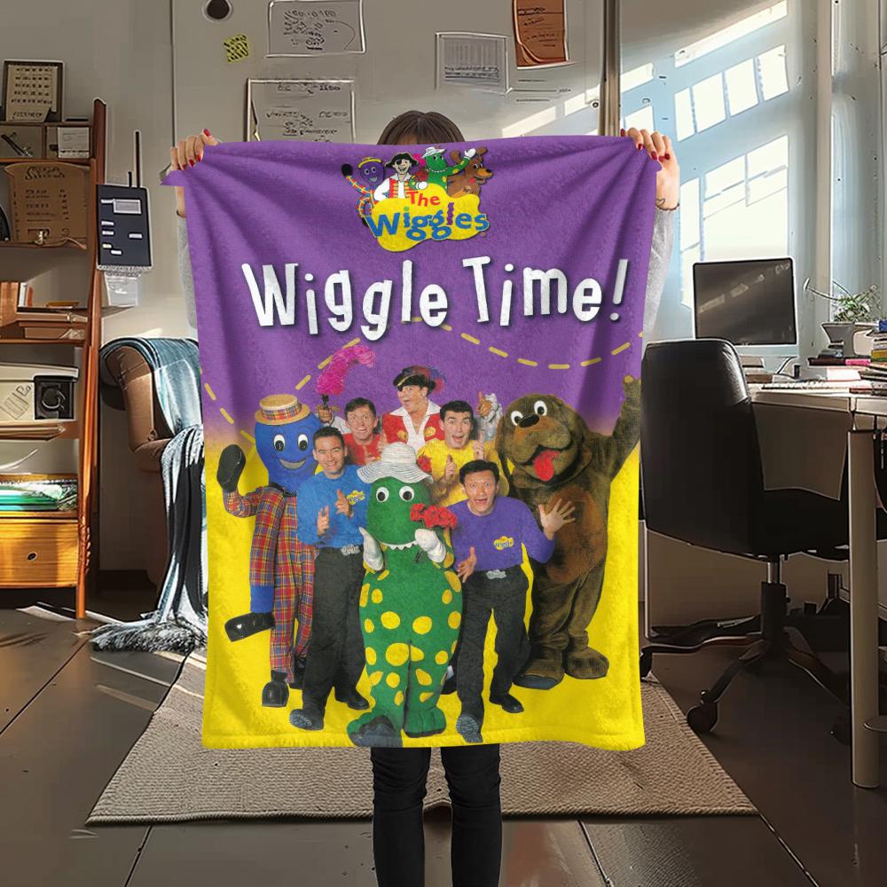 1 Stück The Wiggles Druck Flanelldecke, Hohe Qualität, Bequem für alle Jahreszeiten, Heimdekoration, Wärme und Komfort, Perfekt für Weihnachtsgeschenke217