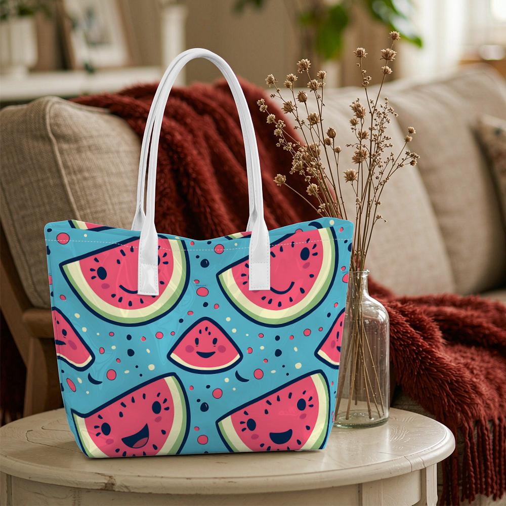 Cute Watermelon Tote Bag Summer Casual Large Handbag for Daily Shopping Travel Use