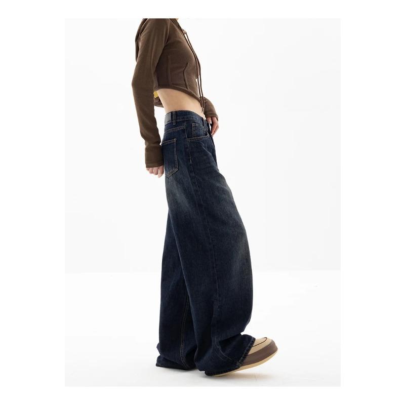 Y2K Vintage High Waist Harajuku Loose Jeans Pants Korean Fashion Women's Grunge Wide Leg Oversized Denim Trouser Female Clothes