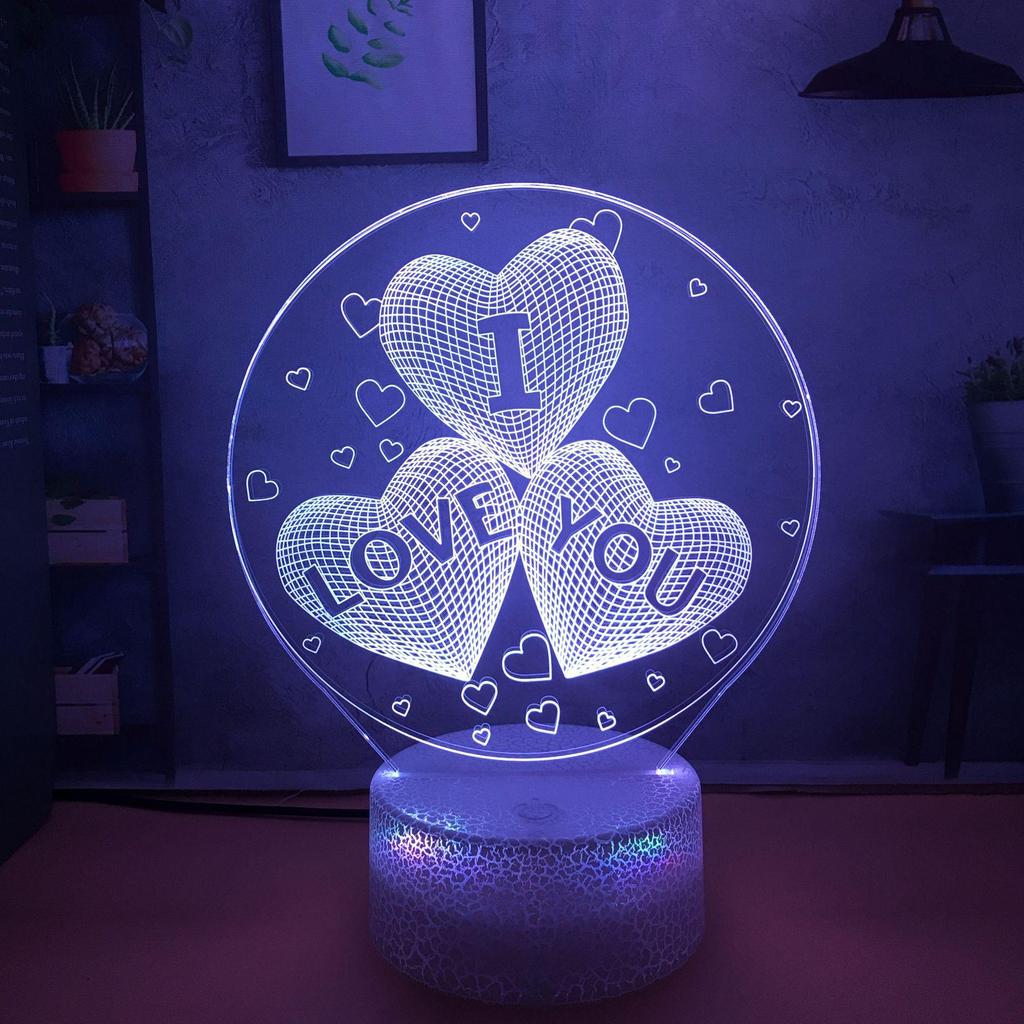 Creative 3D Cartoon Night Light - Gift for Girlfriend or Female Classmate, Perfect for Birthday or Dorm Desk.