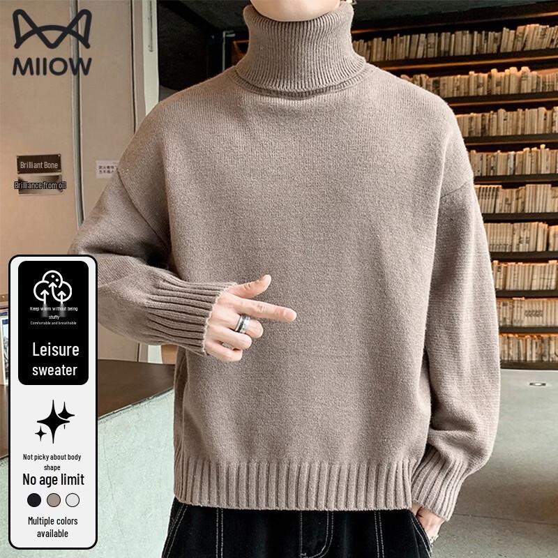 MiiOW Men s High-Neck Warm Sweater M