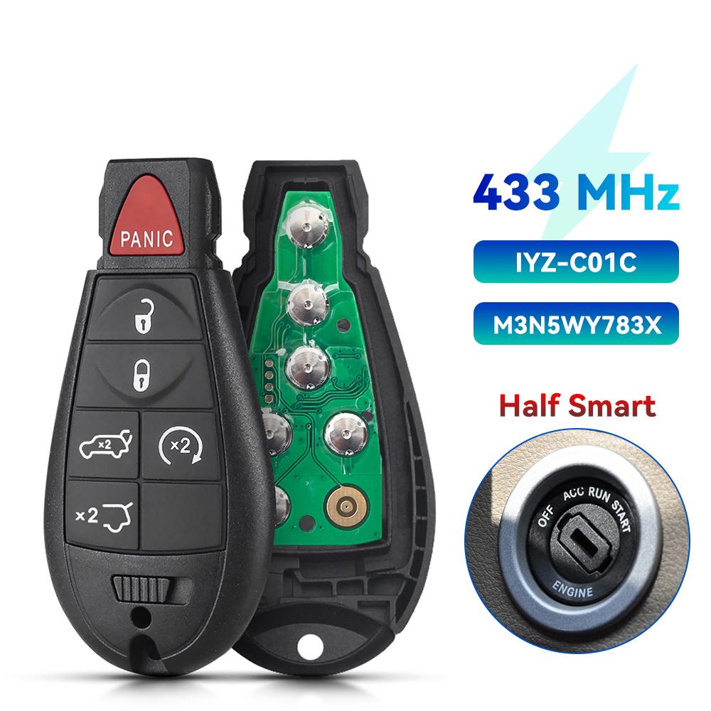 KEYYOU For Chrysler Town Country Jeep Grand Cherokee For Dodge Caliber Journey M3N5WY783X IYZ-C01C 433Mhz Remote Key 2008-2010