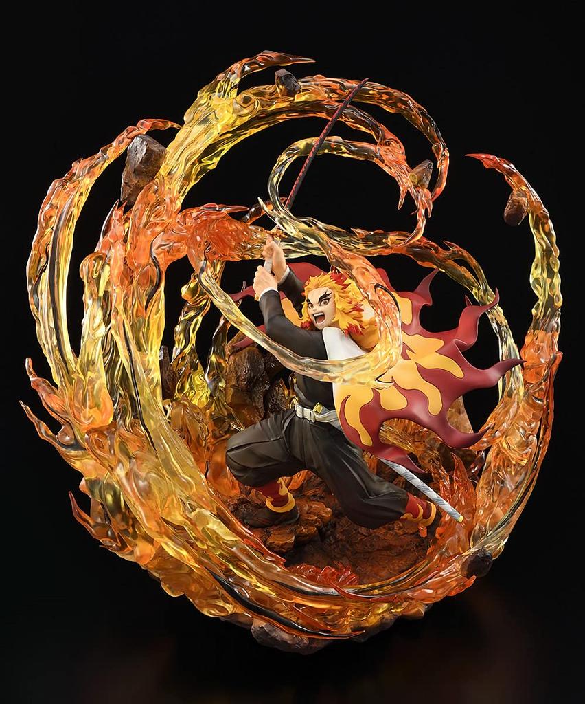 Bell Fine Demon Kimetsu No Yaiba Rengoku Kyoujuro Scale PVC Painted Complete Figure BF117 Slayer DXVer. 1/8