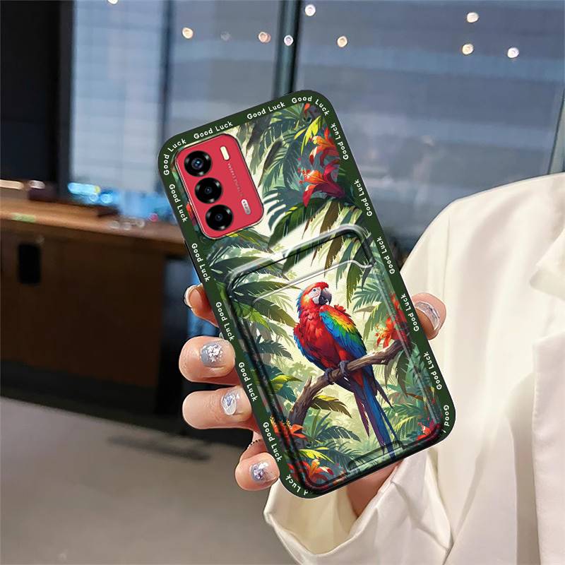 Graffiti Fashion Design Phone Case For ZTE Blade V40 Vita/A72 Anti-dust Waterproof Card Bag Full Wrap Dirt-resistant TPU