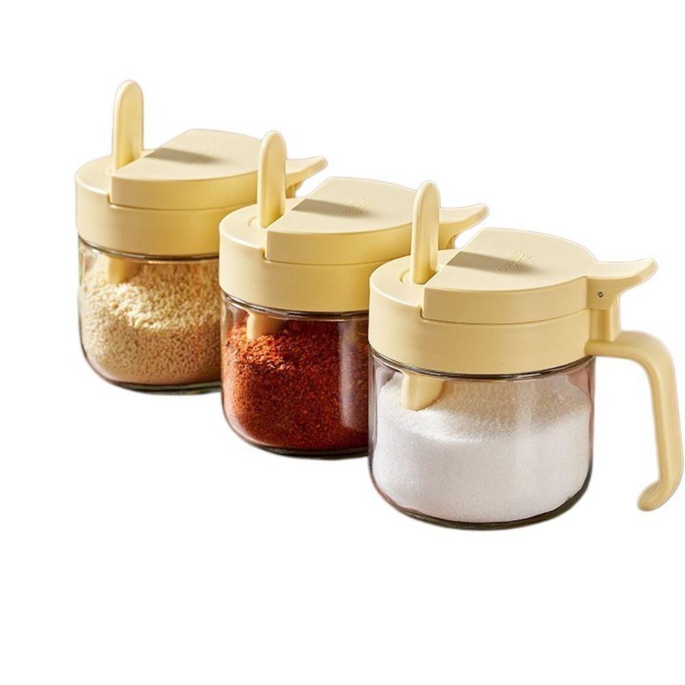 Airtight Design Seasoning Containers With Spoon Spice Storage Containers Spice Rack Organization