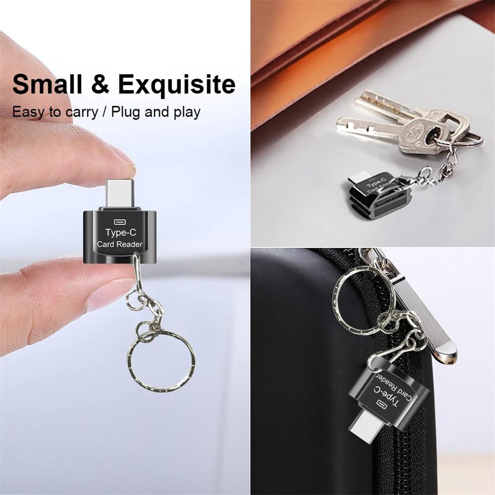 USB C Adapter For Memory Card Micro Mini SD Card Adapter High-Speed Data Transfer TF Card Reader For Phone Tablet