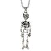 Steel Titanium Durable Dark Skull Skeleton Pendant Necklace Unisex Jewelry Idea Gift