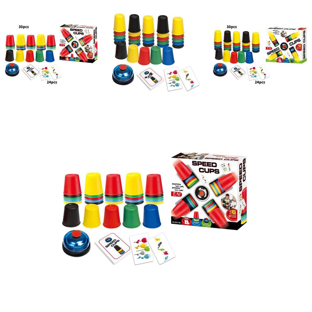Kids Indoor Stacking Cup Challenge Toy With Plastic Material For Visual And Cognitive Skills