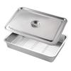 Stainless Steel Rectangular Draining Pan with Lid