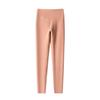 Women's Double Layer High Waist Wool Cashmere Silk Pants - Warm Velvet Lined Base Layer for Autumn