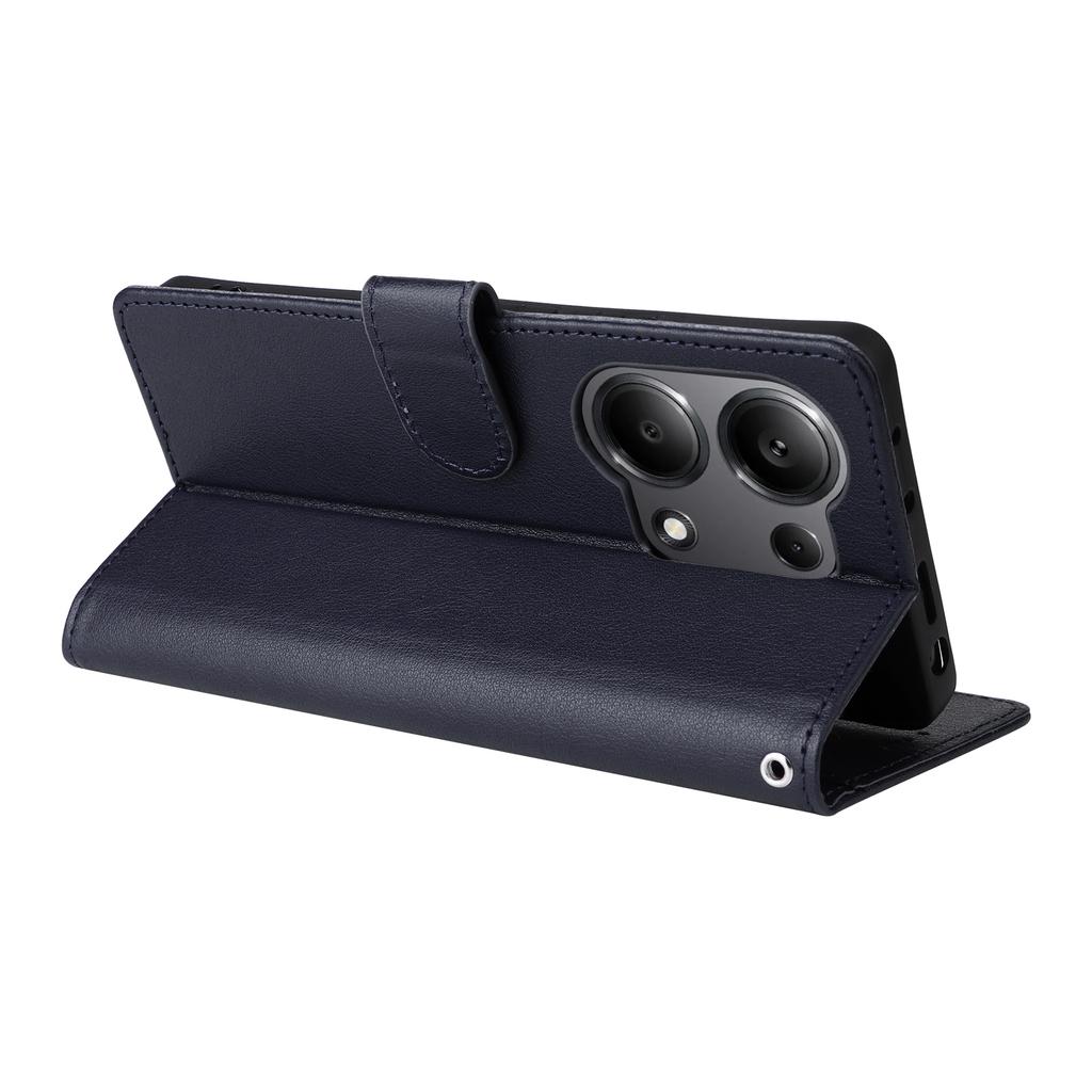 For Xiaomi Redmi Note 13 Pro 4G/Poco M6 Pro 4G Leather Case Card Slots Phone Stand Cover
