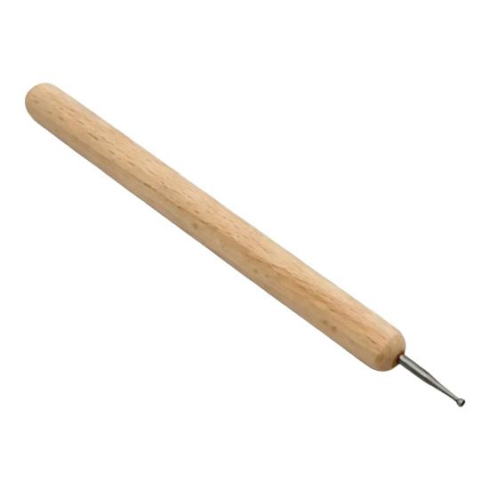 

1/2Pcs Sanding Stick Clay Modeling Nail Art Pottery Indentation Wire Grinding Rod Round Metal Tip Natural Wood Handle Fine Manual Tool 1pc