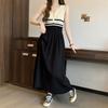 Striped Sleeveless Vest Knitted Dress New Summer Women's Design Sense Waist Cinching Art High-end Feeling Skirt