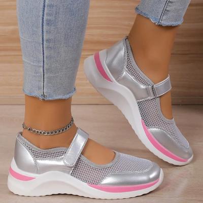 Summer Women's Mesh Sneakers Platform Breathable Walking Shoe Student Sports Sandals Soft Sole Casual Single Shoes Large Size 43