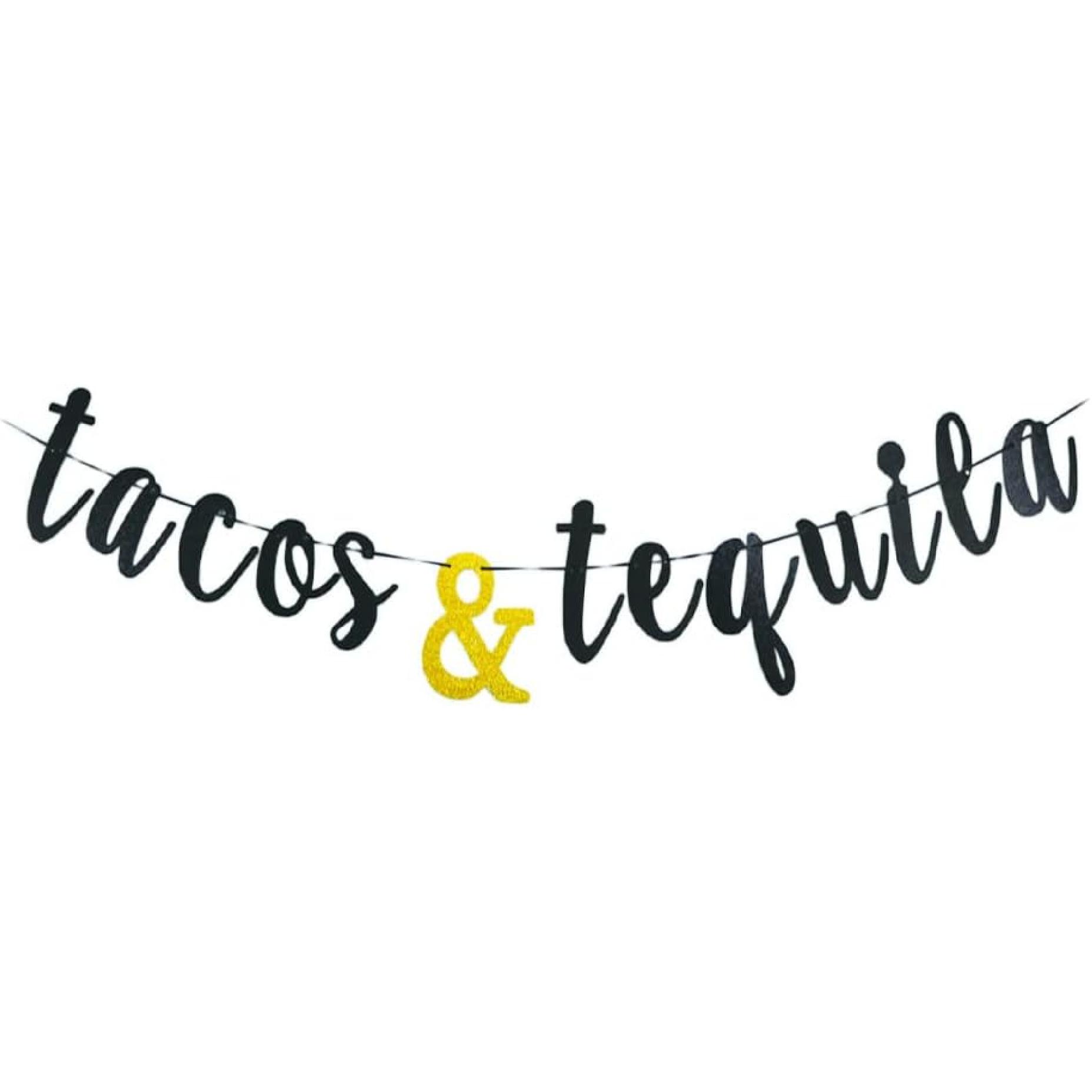Tequila & Tacos Fiesta Banner - Mexican Fiesta, Taco Party Decorations