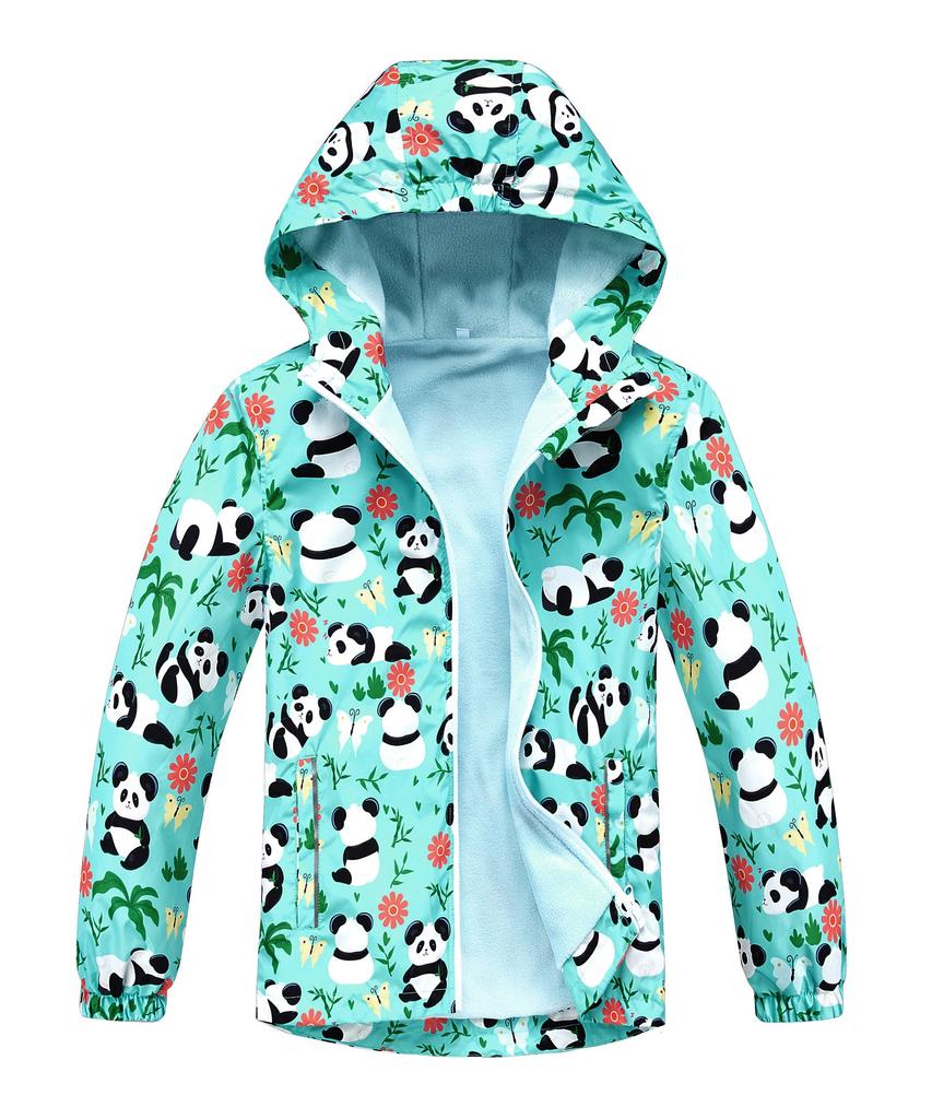 M2C Mountain Parka Windbreaker Jacket with Fleece Windproof and Perfect for Outdoor Panda Size 140 Kids' Lining, Cold-Resistant, Activities, Girls'