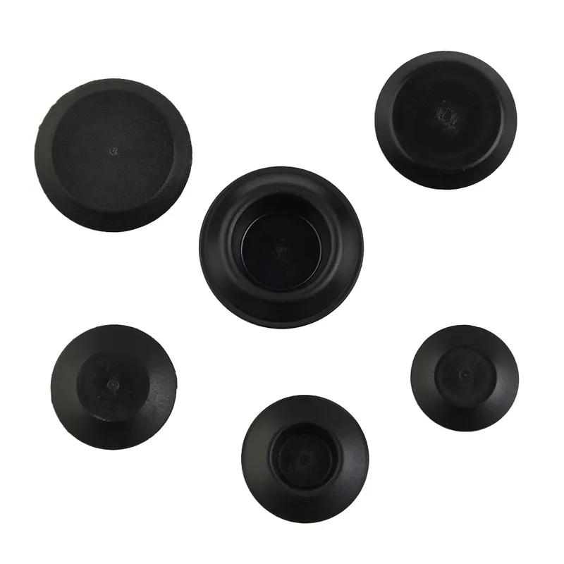 60 Stück Einpress-Schwarze Kunststoff-Lochstopfen Sortiment Karosserieblech Auto Gummi-Stopfen Einpress-PVC-Stopfen Knopf