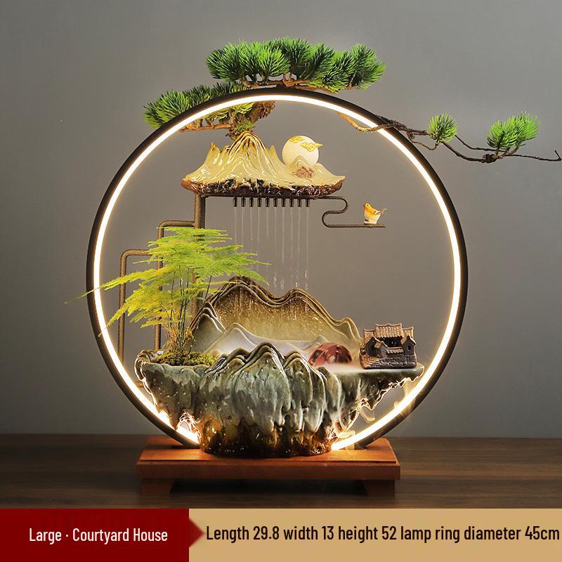 Flowing Water Backflow Incense Fountain & Humidifier - Perfect for Home, Office, or Gift Decoration.
