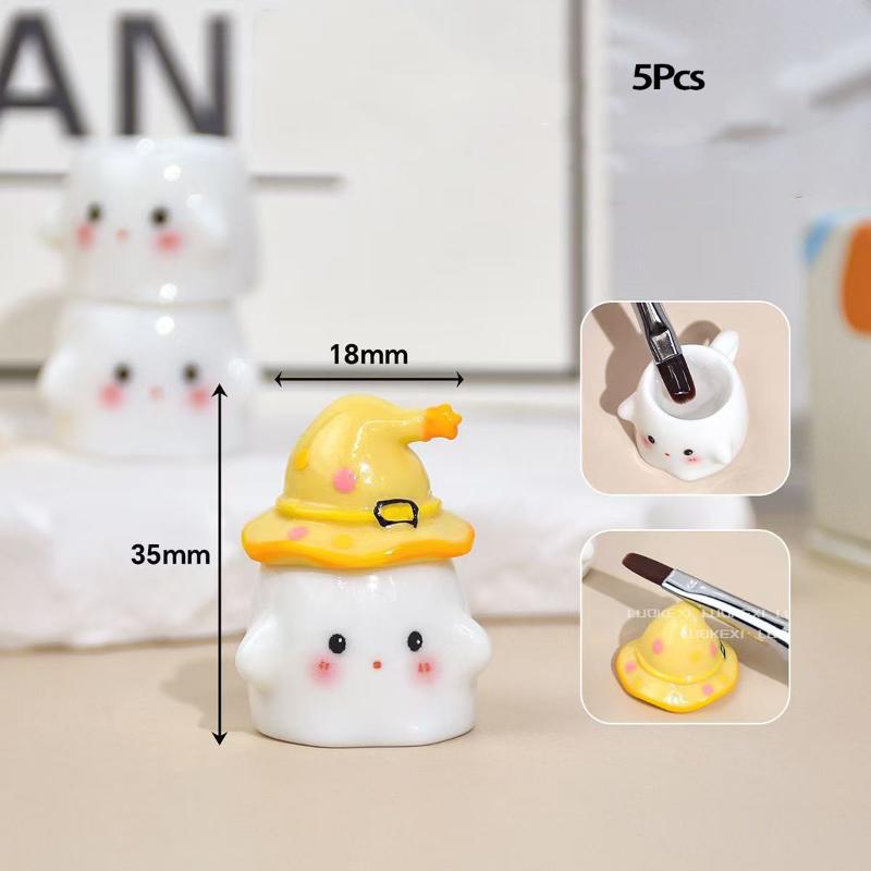 Mini Nail Polish Powder Liquid Nail Cup Nail Brush Cleaning Tools Liquid Power For Mixing Bowl Ghost Cartoon Brush Holder Dish