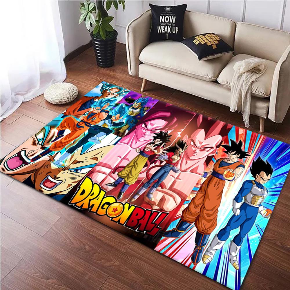 D-Dragon Ball Z Goku and Vegeta Japan Anime Carpet Rug for Living Room Art Decor Sofa Home Kids Game Area Rug Non-slip Floor Mat